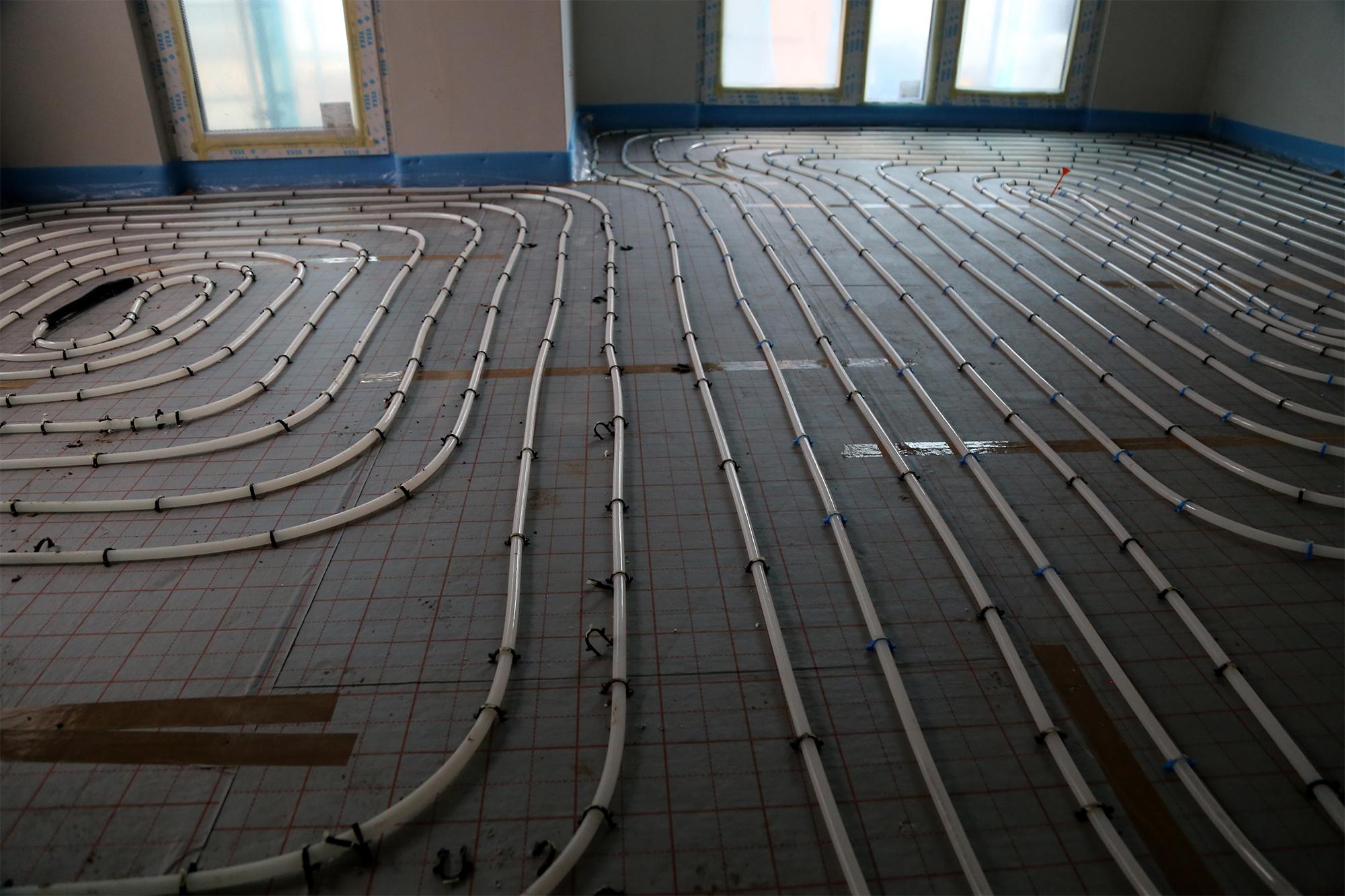 Vloerverwarming installatie